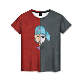 Женская футболка 3D с принтом Sally Face , 100% полиэфир ( синтетическое хлопкоподобное полотно) | прямой крой, круглый вырез горловины, длина до линии бедер | 