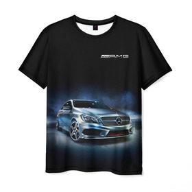 Мужская футболка 3D с принтом Mercedes AMG , 100% полиэфир | прямой крой, круглый вырез горловины, длина до линии бедер | car | mercedes | mercedes   benz | motorsport | автомобиль | автоспорт | мерседес | спорткар