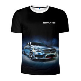 Мужская футболка 3D спортивная с принтом Mercedes AMG , 100% полиэстер с улучшенными характеристиками | приталенный силуэт, круглая горловина, широкие плечи, сужается к линии бедра | car | mercedes | mercedes   benz | motorsport | автомобиль | автоспорт | мерседес | спорткар