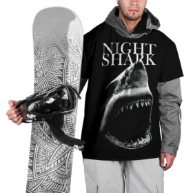 Накидка на куртку 3D с принтом Night shark , 100% полиэстер |  | death | great white shark | monster | ocean | power | shark | акула | бездна | глубина | море | мощь | океан | сила | чудовище