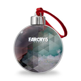 Ёлочный шар с принтом FarCry polygon , Пластик | Диаметр: 77 мм | far cry | far cry 5 | far cry new dawn | far cry primal | farcry | fc 5 | fc5 | game | new dawn | primal | игры | постапокалипсис | фар край | фар край 5