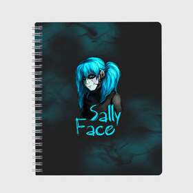 Тетрадь с принтом Sally Face , 100% бумага | 48 листов, плотность листов — 60 г/м2, плотность картонной обложки — 250 г/м2. Листы скреплены сбоку удобной пружинной спиралью. Уголки страниц и обложки скругленные. Цвет линий — светло-серый
 | sally face | гизмо | девид | девочка | игра | лари | ларри | мальчик | маска | мрачная | на лице | пых | с протезом | сал | сали | салли | салли фейс | фейс | фэйс | эддисон | эшли