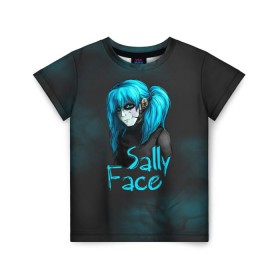 Детская футболка 3D с принтом Sally Face , 100% гипоаллергенный полиэфир | прямой крой, круглый вырез горловины, длина до линии бедер, чуть спущенное плечо, ткань немного тянется | Тематика изображения на принте: sally face | гизмо | девид | девочка | игра | лари | ларри | мальчик | маска | мрачная | на лице | пых | с протезом | сал | сали | салли | салли фейс | фейс | фэйс | эддисон | эшли