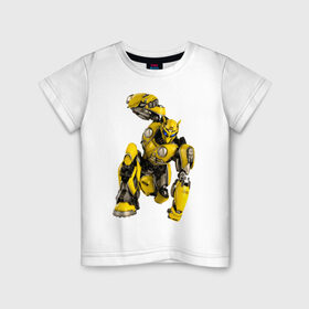 Детская футболка хлопок с принтом Bumblebee -2- , 100% хлопок | круглый вырез горловины, полуприлегающий силуэт, длина до линии бедер | kefer | volkswagen | автобот | бамблби | трансформатор | трансформаторы | шершень | шмель