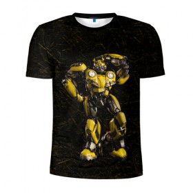 Мужская футболка 3D спортивная с принтом Bumblebee -4- , 100% полиэстер с улучшенными характеристиками | приталенный силуэт, круглая горловина, широкие плечи, сужается к линии бедра | 