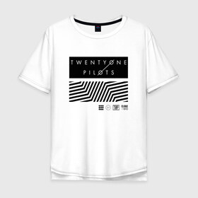 Мужская футболка хлопок Oversize с принтом Twenty one pilots , 100% хлопок | свободный крой, круглый ворот, “спинка” длиннее передней части | 21 pilots | josh dun | music | rock | twenty one pilots | tyler joseph | джош дан | музыка | рок | тайлер джозеф