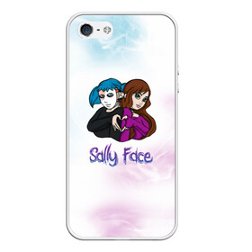 Чехол для iPhone 5/5S матовый с принтом Sally Face , Силикон | Область печати: задняя сторона чехла, без боковых панелей | sally face | гизмо | девид | девочка | игра | лари | ларри | мальчик | маска | мрачная | на лице | пых | с протезом | сал | сали | салли | салли фейс | фейс | фэйс | эддисон | эшли