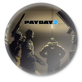 Значок с принтом Payday 2 ,  металл | круглая форма, металлическая застежка в виде булавки | Тематика изображения на принте: 2 | payday | беглец | бот | ограбления | пейдей | призрак | симулятор | техник | штурмовик | шутер