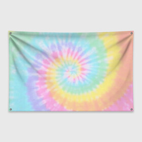 Флаг-баннер с принтом Pastel Tie Dye , 100% полиэстер | размер 67 х 109 см, плотность ткани — 95 г/м2; по краям флага есть четыре люверса для крепления | tie dye | абстракция | краска | хиппи