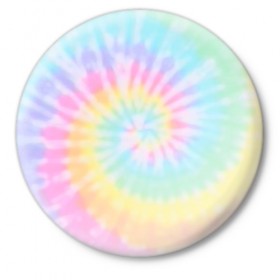 Значок с принтом Pastel Tie Dye ,  металл | круглая форма, металлическая застежка в виде булавки | tie dye | абстракция | краска | хиппи