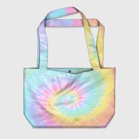 Пляжная сумка 3D с принтом Pastel Tie Dye , 100% полиэстер | застегивается на металлическую кнопку; внутренний карман застегивается на молнию. Стенки укреплены специальным мягким материалом, чтобы защитить содержимое от несильных ударов
 | tie dye | абстракция | краска | хиппи