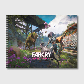 Альбом для рисования с принтом FARCRYNEW DAWN , 100% бумага
 | матовая бумага, плотность 200 мг. | far cry | far cry 5 | far cry new dawn | far cry primal | farcry | fc 5 | fc5 | game | new dawn | primal | игры | постапокалипсис | фар край | фар край 5