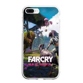 Чехол для iPhone 7Plus/8 Plus матовый с принтом FARCRYNEW DAWN , Силикон | Область печати: задняя сторона чехла, без боковых панелей | far cry | far cry 5 | far cry new dawn | far cry primal | farcry | fc 5 | fc5 | game | new dawn | primal | игры | постапокалипсис | фар край | фар край 5