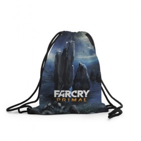 Рюкзак-мешок 3D с принтом FarCry primal , 100% полиэстер | плотность ткани — 200 г/м2, размер — 35 х 45 см; лямки — толстые шнурки, застежка на шнуровке, без карманов и подкладки | Тематика изображения на принте: 