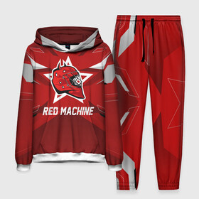 Мужской костюм 3D (с толстовкой) с принтом Red machine ,  |  | hockey | national | red machine | russia | team | красная машина | россия | сборная | хоккей | хоккейная