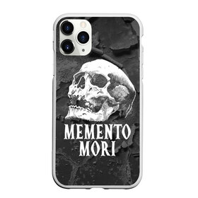 Чехол для iPhone 11 Pro матовый с принтом Memento mori , Силикон |  | black | death | life | memento mori | skeleton | skull | жизнь | скелет | череп | черный