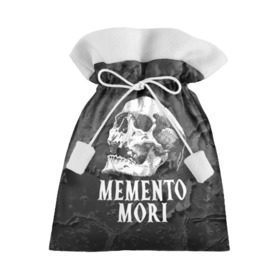 Подарочный 3D мешок с принтом Memento mori , 100% полиэстер | Размер: 29*39 см | black | death | life | memento mori | skeleton | skull | жизнь | скелет | череп | черный