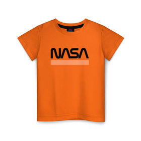 Детская футболка хлопок с принтом Наса , 100% хлопок | круглый вырез горловины, полуприлегающий силуэт, длина до линии бедер | Тематика изображения на принте: nasa | space. cosmos | космос