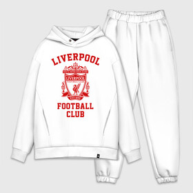 Мужской костюм хлопок OVERSIZE с принтом Ливерпуль ,  |  | anfield | liverpool | liverpool fc | the reds | you ll never walk a | клубная | красные | ливерпуль | мерсисайдцы | фанатская | футбольная | футбольный клуб | футбольный клуб ливерпуль | энфилд