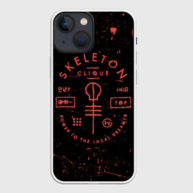 Чехол для iPhone 13 mini с принтом TOP   Skeleton Clique ,  |  | band | best | blurry | face | indie | logo | music | one | pilots | pop | regional | rock | symbol | top | trench | twenty | vessel | группа | инди | лого | логотип | музыка | пилоты | поп | рок | символ | топ | тренч