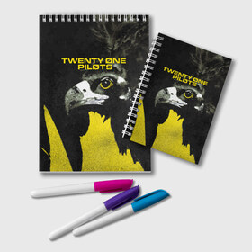 Блокнот с принтом Twenty One Pilots - Trench , 100% бумага | 48 листов, плотность листов — 60 г/м2, плотность картонной обложки — 250 г/м2. Листы скреплены удобной пружинной спиралью. Цвет линий — светло-серый
 | band | best | blurry | face | indie | logo | music | one | pilots | pop | regional | rock | symbol | top | trench | twenty | vessel | группа | инди | лого | логотип | музыка | пилоты | поп | рок | символ | топ | тренч