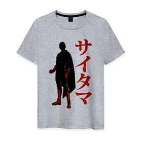 Мужская футболка хлопок с принтом Сайтама , 100% хлопок | прямой крой, круглый вырез горловины, длина до линии бедер, слегка спущенное плечо. | ok hero | one | punchm anime | saitama | аниме | ванпанч