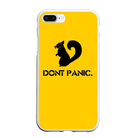 Чехол для iPhone 7Plus/8 Plus матовый с принтом Dont Panic , Силикон | Область печати: задняя сторона чехла, без боковых панелей | dont panic | белка | енот | скунс