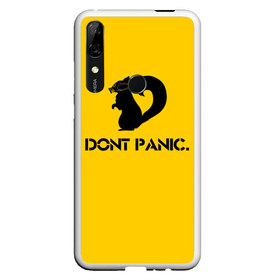 Чехол для Honor P Smart Z с принтом Dont Panic , Силикон | Область печати: задняя сторона чехла, без боковых панелей | Тематика изображения на принте: dont panic | белка | енот | скунс