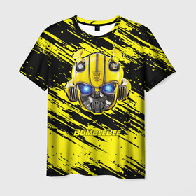 Мужская футболка 3D с принтом Bumblebee , 100% полиэфир | прямой крой, круглый вырез горловины, длина до линии бедер | transformers | автоботы | бамблби | кибертрон | мегатрон | оптимус | прайм | робот | трансформеры