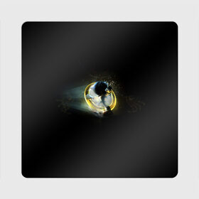 Магнит виниловый Квадрат с принтом Еж в кольце , полимерный материал с магнитным слоем | размер 9*9 см, закругленные углы | sonic | sonik | игры | соник | фильм соник