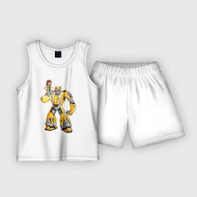 Детская пижама с шортами хлопок с принтом Бамблби и Чарли (рисунок) ,  |  | bumblebee | kefer | volkswagen | автобот | трансформер | трансформеры | уотсон | шершень | шмель