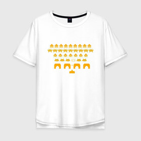 Мужская футболка хлопок Oversize с принтом Футболка Space Invaders , 100% хлопок | свободный крой, круглый ворот, “спинка” длиннее передней части | Тематика изображения на принте: 