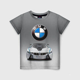 Детская футболка 3D с принтом BMW Vision , 100% гипоаллергенный полиэфир | прямой крой, круглый вырез горловины, длина до линии бедер, чуть спущенное плечо, ткань немного тянется | bmw | car | germany | motorsport | sports car | автомобиль | автоспорт | бмв | германия | спорткар