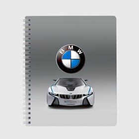 Тетрадь с принтом BMW Vision , 100% бумага | 48 листов, плотность листов — 60 г/м2, плотность картонной обложки — 250 г/м2. Листы скреплены сбоку удобной пружинной спиралью. Уголки страниц и обложки скругленные. Цвет линий — светло-серый
 | bmw | car | germany | motorsport | sports car | автомобиль | автоспорт | бмв | германия | спорткар