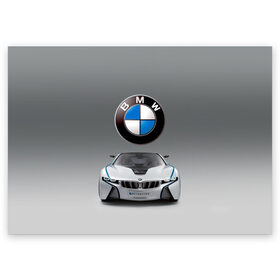 Поздравительная открытка с принтом BMW Vision , 100% бумага | плотность бумаги 280 г/м2, матовая, на обратной стороне линовка и место для марки
 | bmw | car | germany | motorsport | sports car | автомобиль | автоспорт | бмв | германия | спорткар