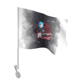 Флаг для автомобиля с принтом Sally Face with a Guitar , 100% полиэстер | Размер: 30*21 см | fisher | larry johnson | mask | sally  face | sally fisher | sallyface | демоны | духи | маска | пентаграмма | призраки | рок | салли | салли фейс | салли фишер | фейс | шепот