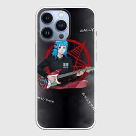 Чехол для iPhone 13 Pro с принтом Sally Face with a Guitar ,  |  | Тематика изображения на принте: fisher | larry johnson | mask | sally  face | sally fisher | sallyface | демоны | духи | маска | пентаграмма | призраки | рок | салли | салли фейс | салли фишер | фейс | шепот