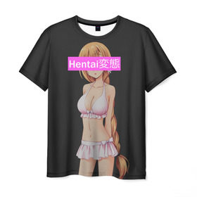 Мужская футболка 3D с принтом Хентай 404 , 100% полиэфир | прямой крой, круглый вырез горловины, длина до линии бедер | ahegao | anime | kodome | manga | senpai | аниме | анимэ | ахегао | кодоме | манга | меха | сенпай | юри | яой