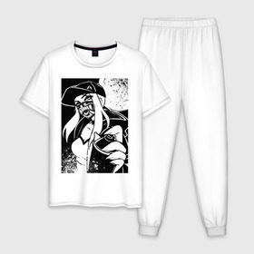 Мужская пижама хлопок с принтом akali graffiti , 100% хлопок | брюки и футболка прямого кроя, без карманов, на брюках мягкая резинка на поясе и по низу штанин
 | Тематика изображения на принте: 