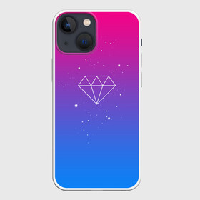 Чехол для iPhone 13 mini с принтом Diamond ,  |  | Тематика изображения на принте: кислотные костюмы | кислотные цвета | неон | флуоресцентные принты