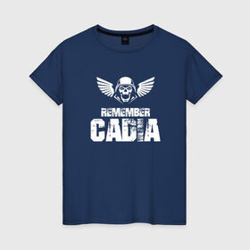 Женская футболка хлопок с принтом Remember Cadia , 100% хлопок | прямой крой, круглый вырез горловины, длина до линии бедер, слегка спущенное плечо | warhammer