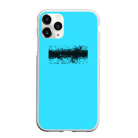 Чехол для iPhone 11 Pro матовый с принтом Гранж голубой , Силикон |  | кислотные костюмы | кислотные цвета | неон | флуоресцентные принты