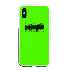 Чехол для iPhone XS Max матовый с принтом Гранж зеленый , Силикон | Область печати: задняя сторона чехла, без боковых панелей | кислотные костюмы | кислотные цвета | неон | флуоресцентные принты