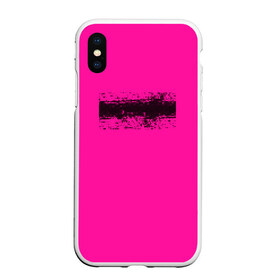 Чехол для iPhone XS Max матовый с принтом Гранж розовый , Силикон | Область печати: задняя сторона чехла, без боковых панелей | кислотные костюмы | кислотные цвета | неон | флуоресцентные принты