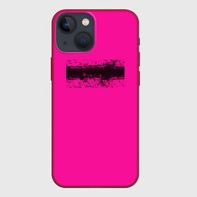 Чехол для iPhone 13 mini с принтом Гранж розовый ,  |  | Тематика изображения на принте: кислотные костюмы | кислотные цвета | неон | флуоресцентные принты