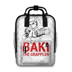 Женский рюкзак 3D с принтом Baki the Grappler / Боец Баки , 100% полиэстер | лямки с регулируемой длиной, сверху ручки, чтобы рюкзак нести как сумку. Основное отделение закрывается на молнию, как и внешний карман. Внутри два дополнительных кармана, один из которых закрывается на молнию. По бокам два дополнительных кармашка, куда поместится маленькая бутылочка
 | ahegao | anime | baki | fighter | grappler | manga | the | аниме | анимешники | анимешнику | ахегао | баки | боевые | боец | бойцы | доппо | драки | искусства | манга | мульт | мультик | сериал | хамма | юдзиро