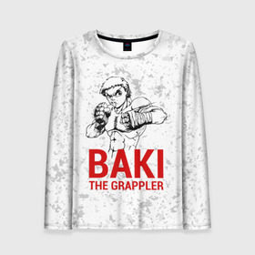 Женский лонгслив 3D с принтом Baki the Grappler / Боец Баки , 100% полиэстер | длинные рукава, круглый вырез горловины, полуприлегающий силуэт | ahegao | anime | baki | fighter | grappler | manga | the | аниме | анимешники | анимешнику | ахегао | баки | боевые | боец | бойцы | доппо | драки | искусства | манга | мульт | мультик | сериал | хамма | юдзиро