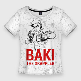 Женская футболка 3D Slim с принтом Baki the Grappler ,  |  | ahegao | anime | baki | fighter | grappler | manga | the | аниме | анимешники | анимешнику | ахегао | баки | боевые | боец | бойцы | доппо | драки | искусства | манга | мульт | мультик | сериал | хамма | юдзиро