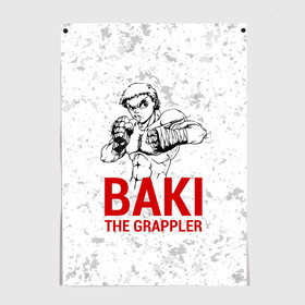 Постер с принтом Baki the Grappler / Боец Баки , 100% бумага
 | бумага, плотность 150 мг. Матовая, но за счет высокого коэффициента гладкости имеет небольшой блеск и дает на свету блики, но в отличии от глянцевой бумаги не покрыта лаком | ahegao | anime | baki | fighter | grappler | manga | the | аниме | анимешники | анимешнику | ахегао | баки | боевые | боец | бойцы | доппо | драки | искусства | манга | мульт | мультик | сериал | хамма | юдзиро