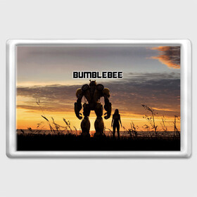 Магнит 45*70 с принтом BUMBLEBEE , Пластик | Размер: 78*52 мм; Размер печати: 70*45 | bumblebee | автобот | бамблби | герой | камаро | прайм | робот | трансформеры | фильм | шевроле